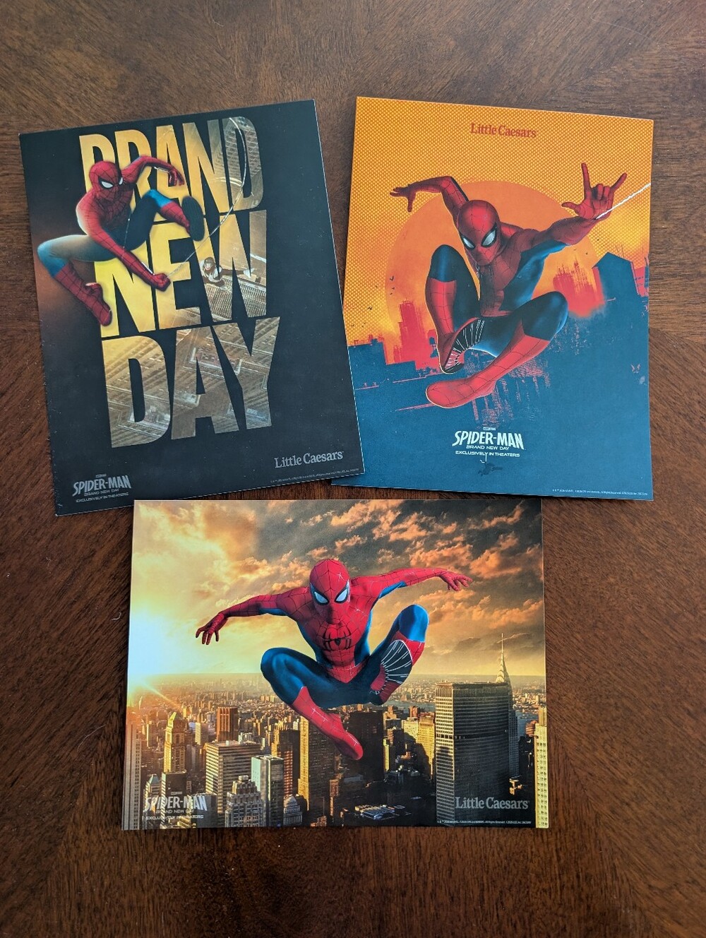Spider-Man "Brand New Day" Little Caesars Promotional Posters (3) Complete Set